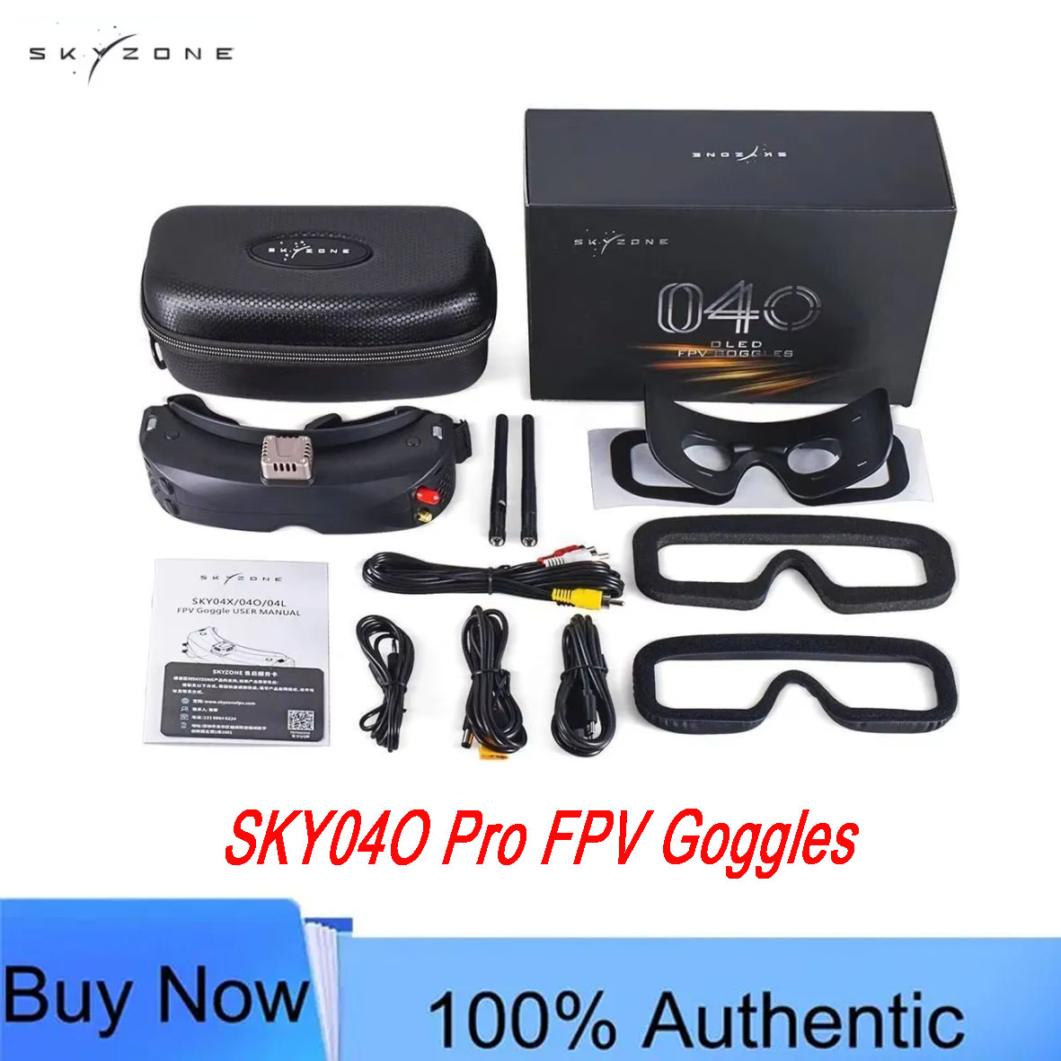 Skyzone Sky04O Pro Fpv Goggles - SKYZONE SKY04O Pro FPVゴーグル - OLED（1280×720）、5.8GHz